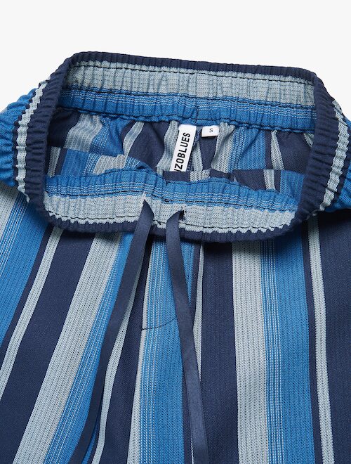 ENZO BLUES-Stripe Banding Bootscut Pants - Blue│삼성물산 온라인몰 