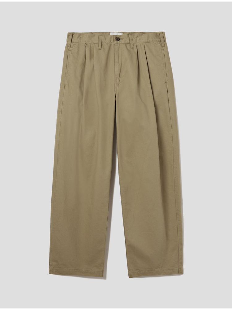 lecoppe Basic Two tuck Chino trousers 国内外の人気が集結
