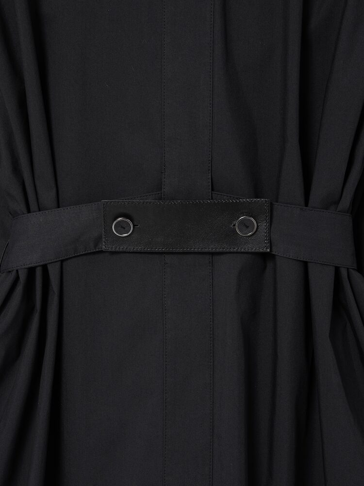 KUHO-Cotton Blend Belted Shirt Dress - Black│삼성물산 온라인몰 