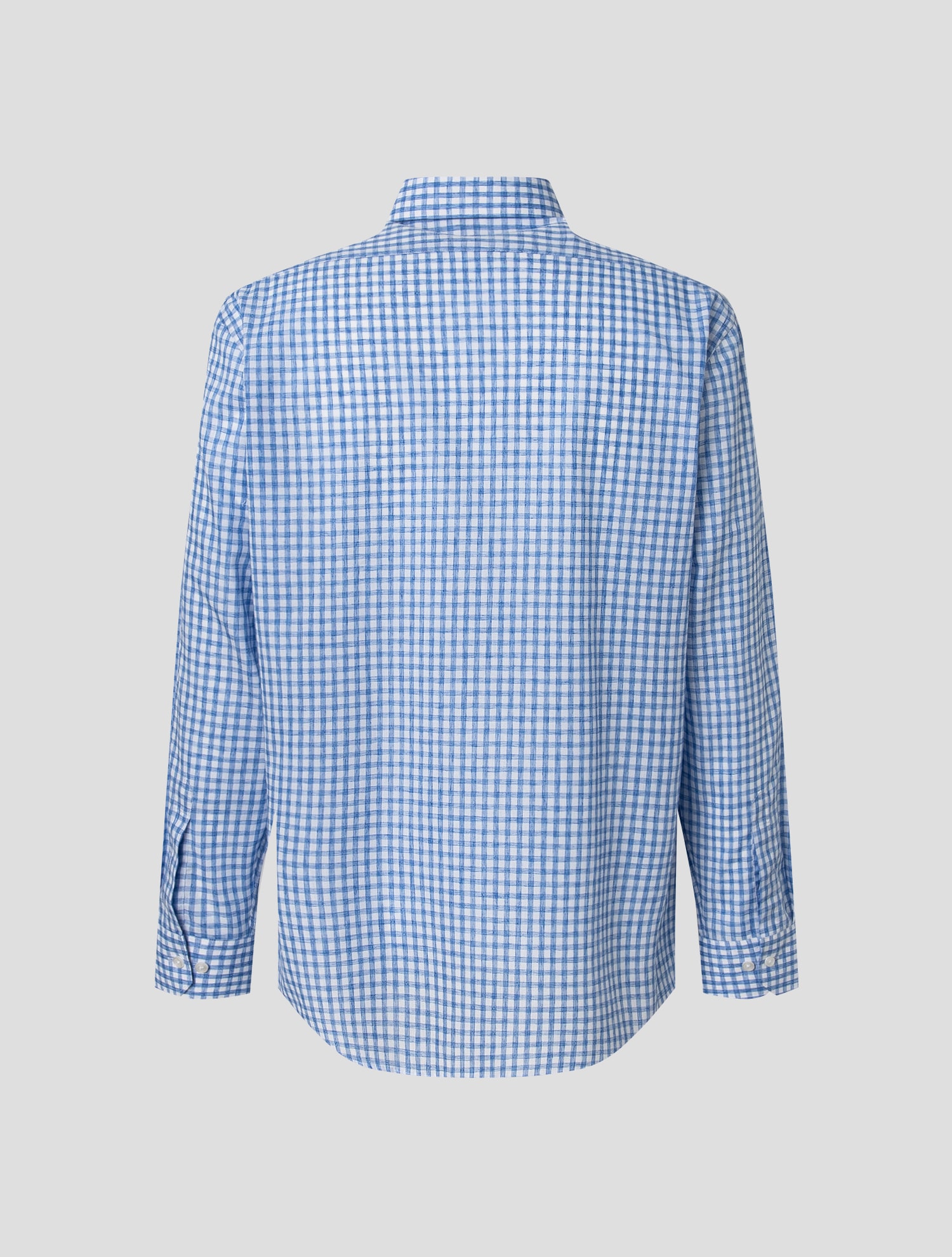Rogatis-네이비 멜란지 깅엄 체크 패턴 레귤러핏 셔츠│삼성물산 온라인몰 Ssf Shop